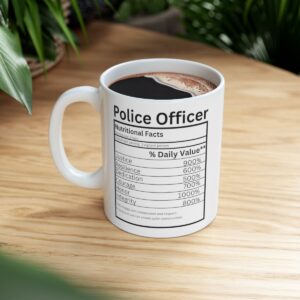 Police Officer Nutritional Facts Mug