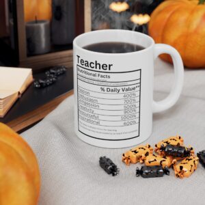 Teacher Nutritional Facts Mug