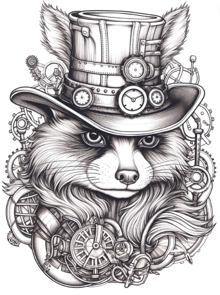 Steam and Sprockets A Steampunk Animal Coloring Book Volume II - Image 4