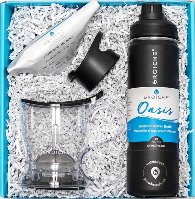 grosche infusion water bottle gift set