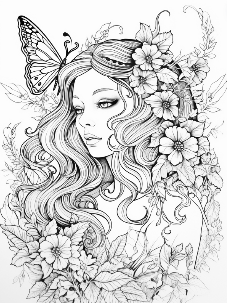 fairy coloring page