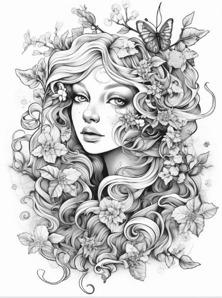 fairy coloring page