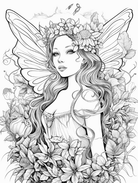 fairy coloring page