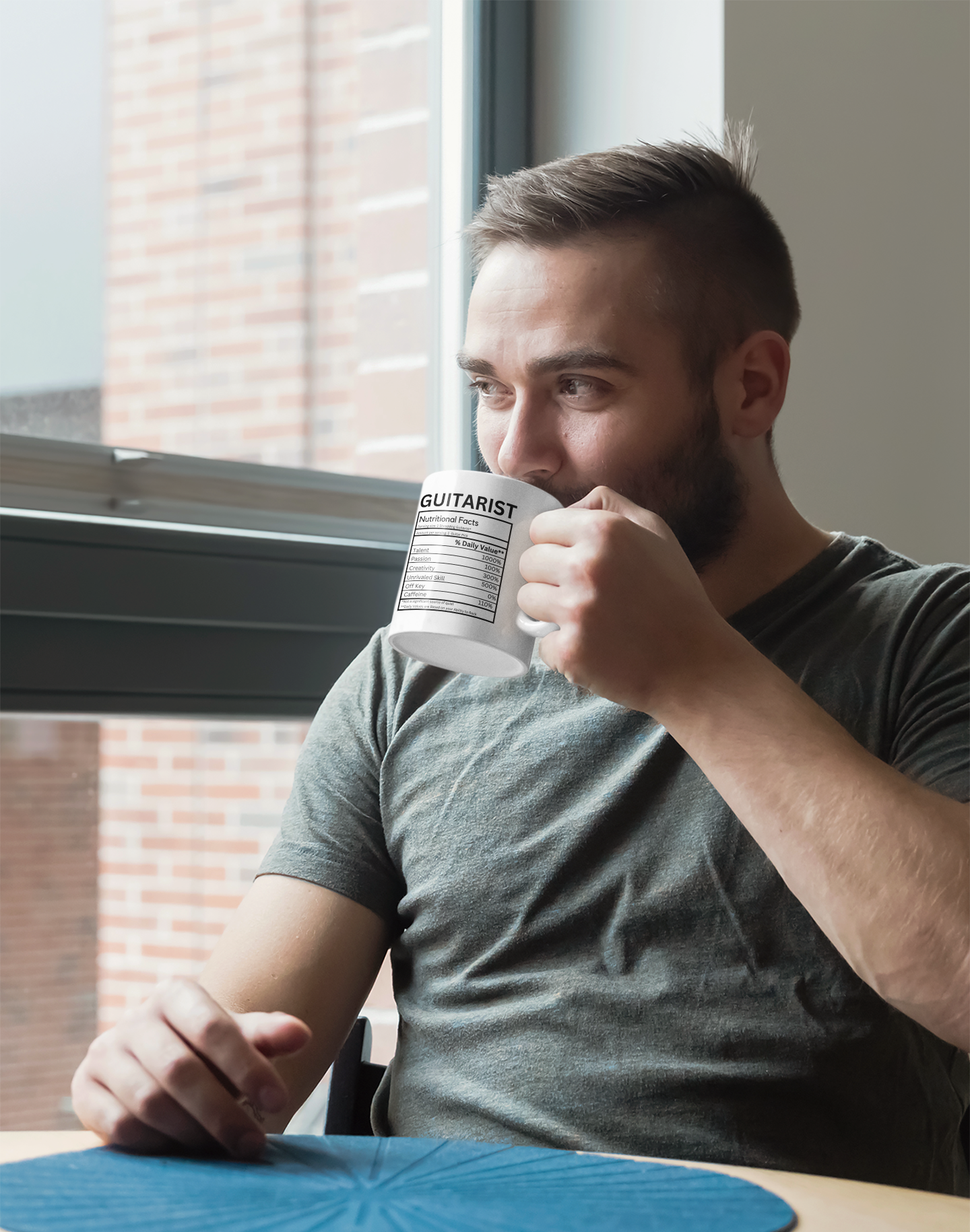 Guitarist Nutritional Facts Mug - Image 3