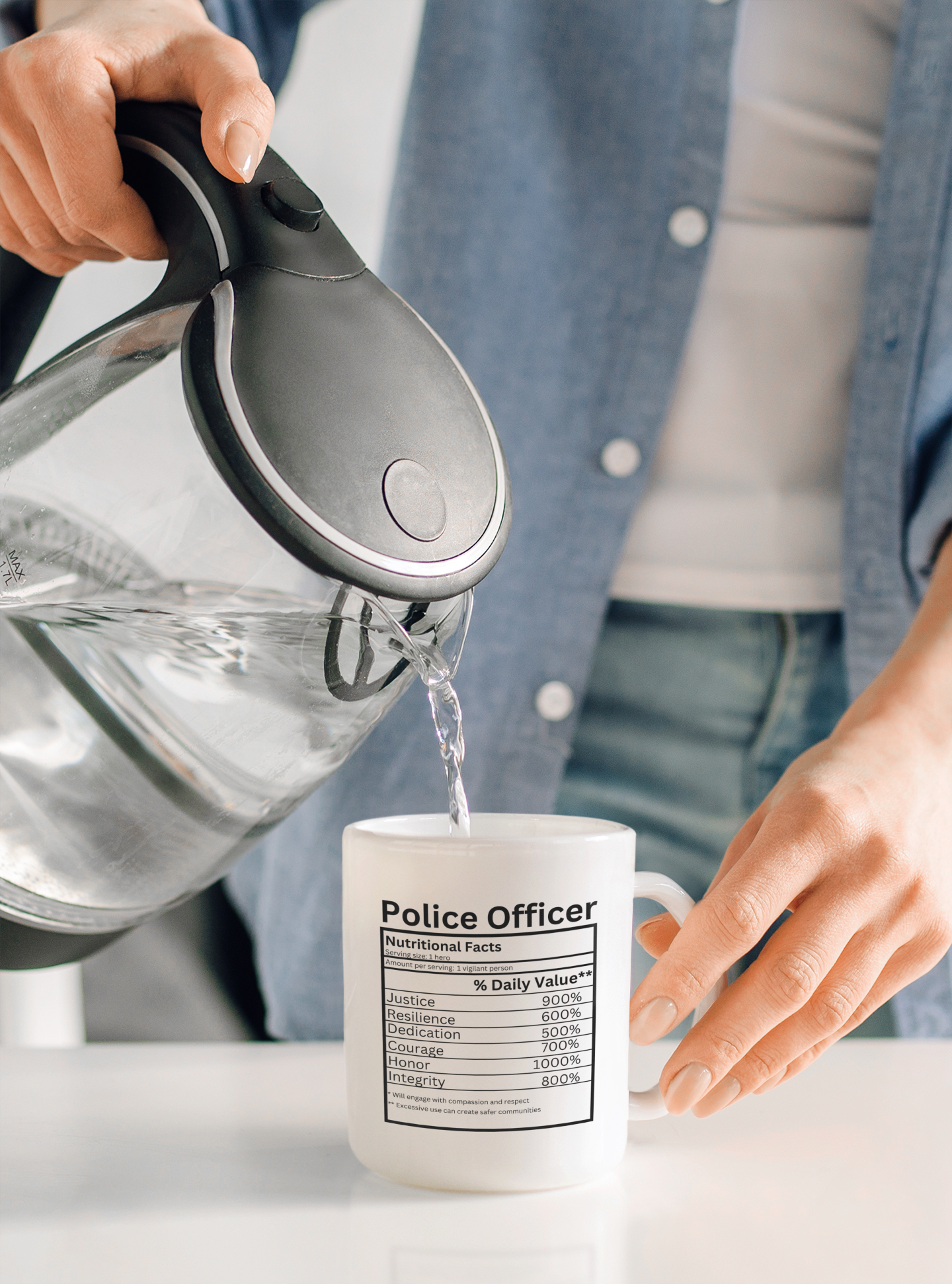 Police Officer Nutritional Facts Mug - Image 2