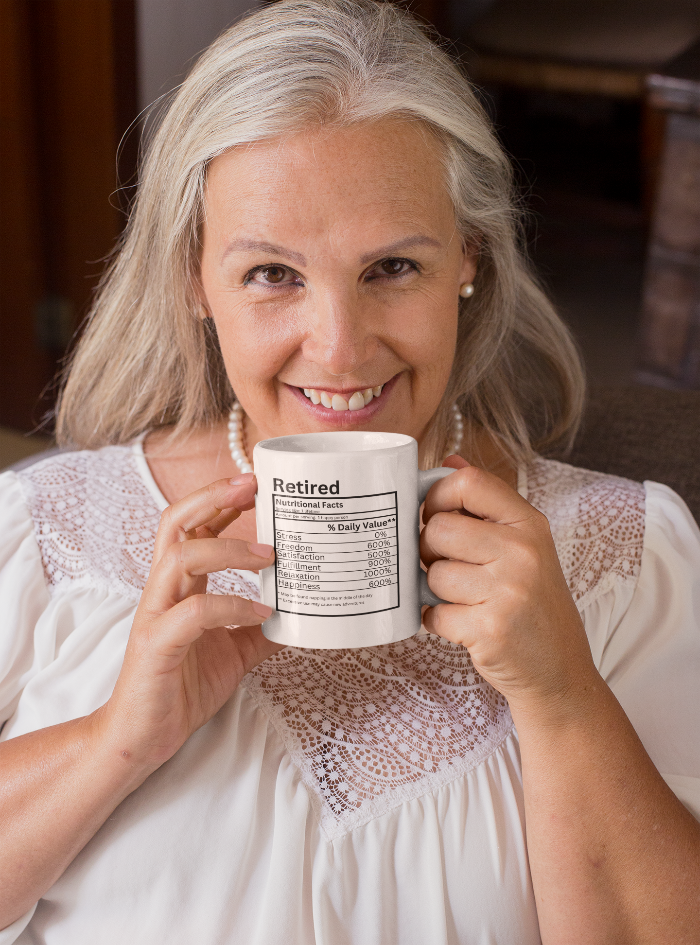 Retirement Nutritional Facts Mug - Image 2