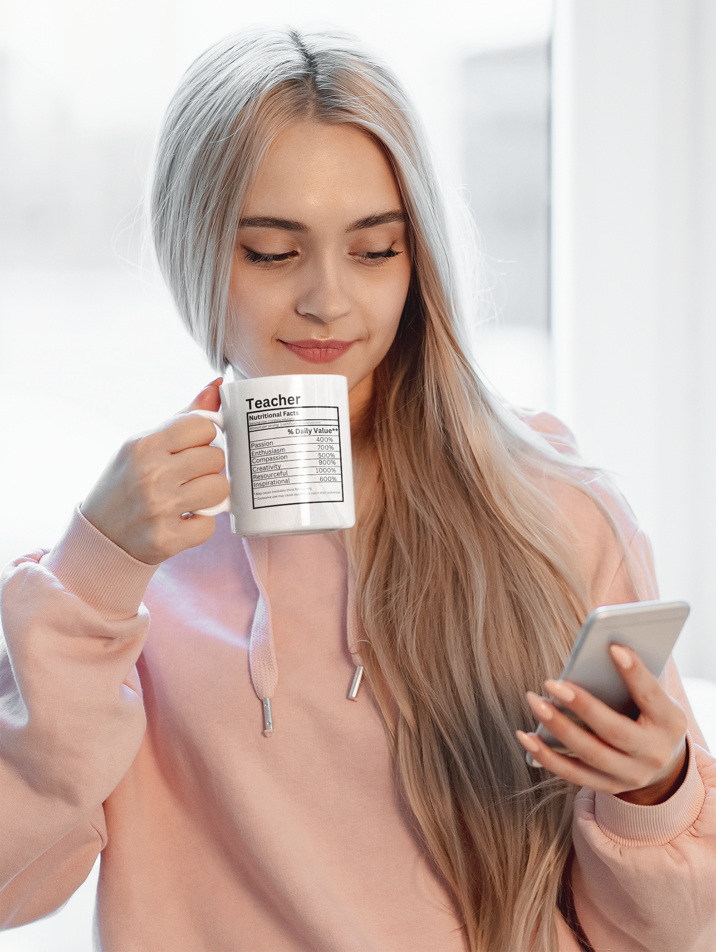 Teacher Nutritional Facts Mug - Image 2