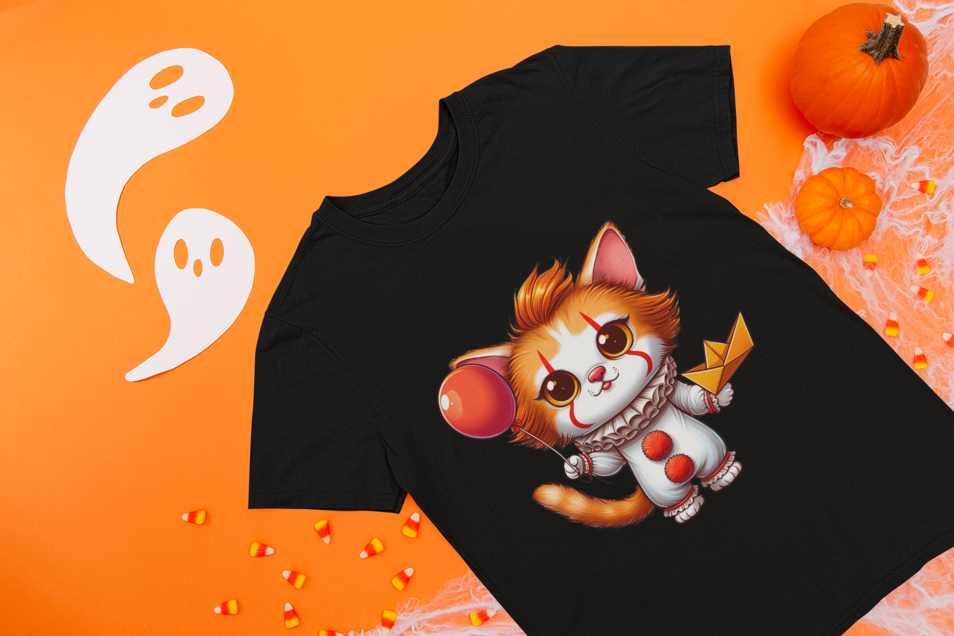 Halloween Clown Kitty t-Shirt