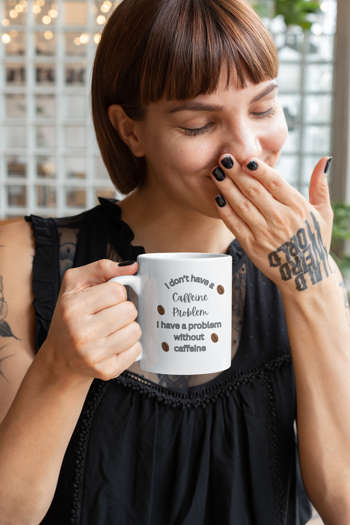 I Have a Problem Without Caffeine Mug - Image 2