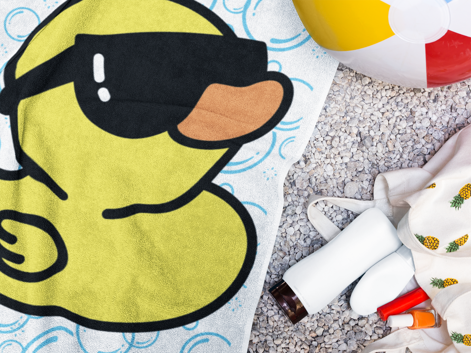 rubber duckie beach towel
