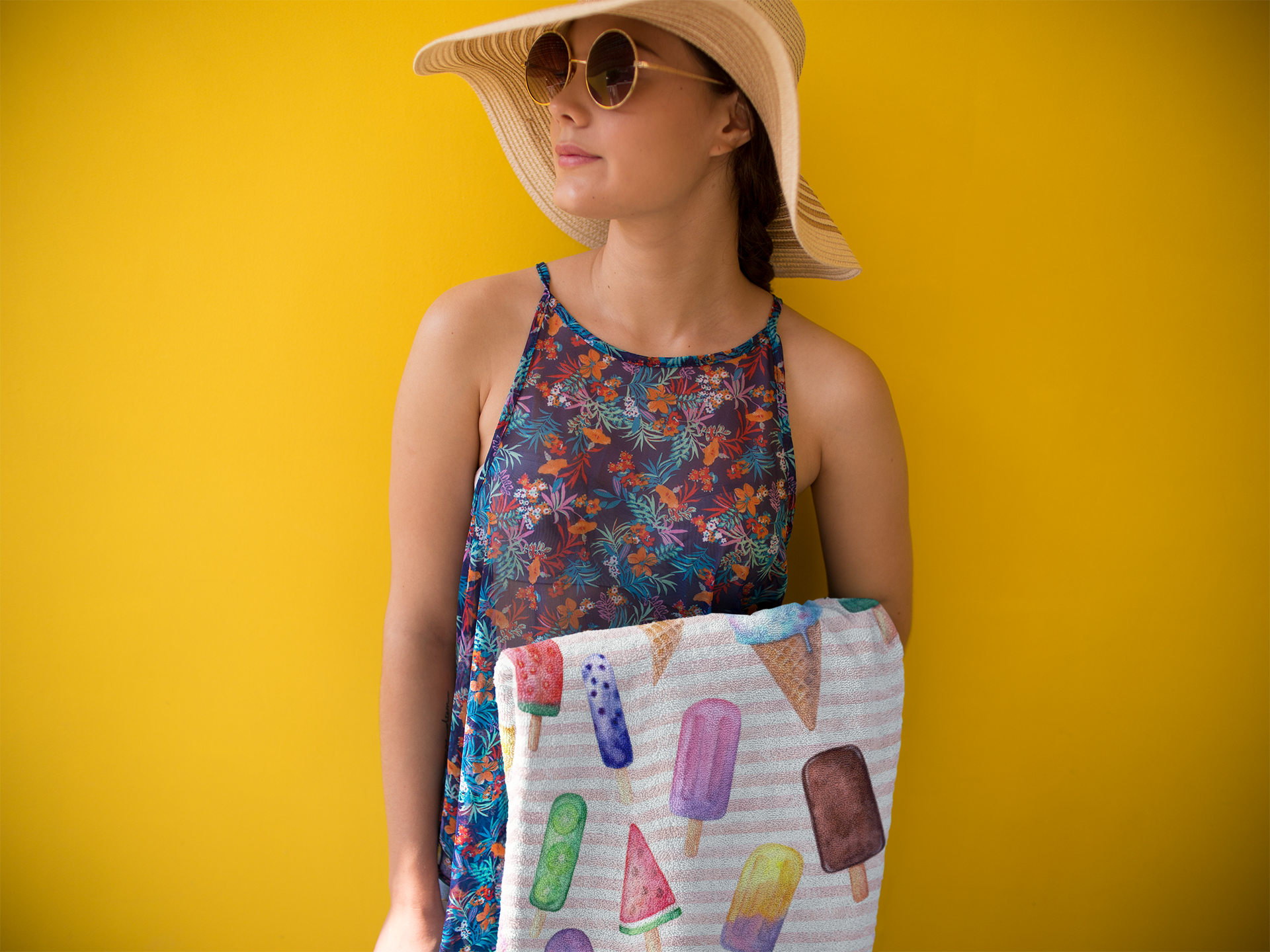 ice cream beach towel