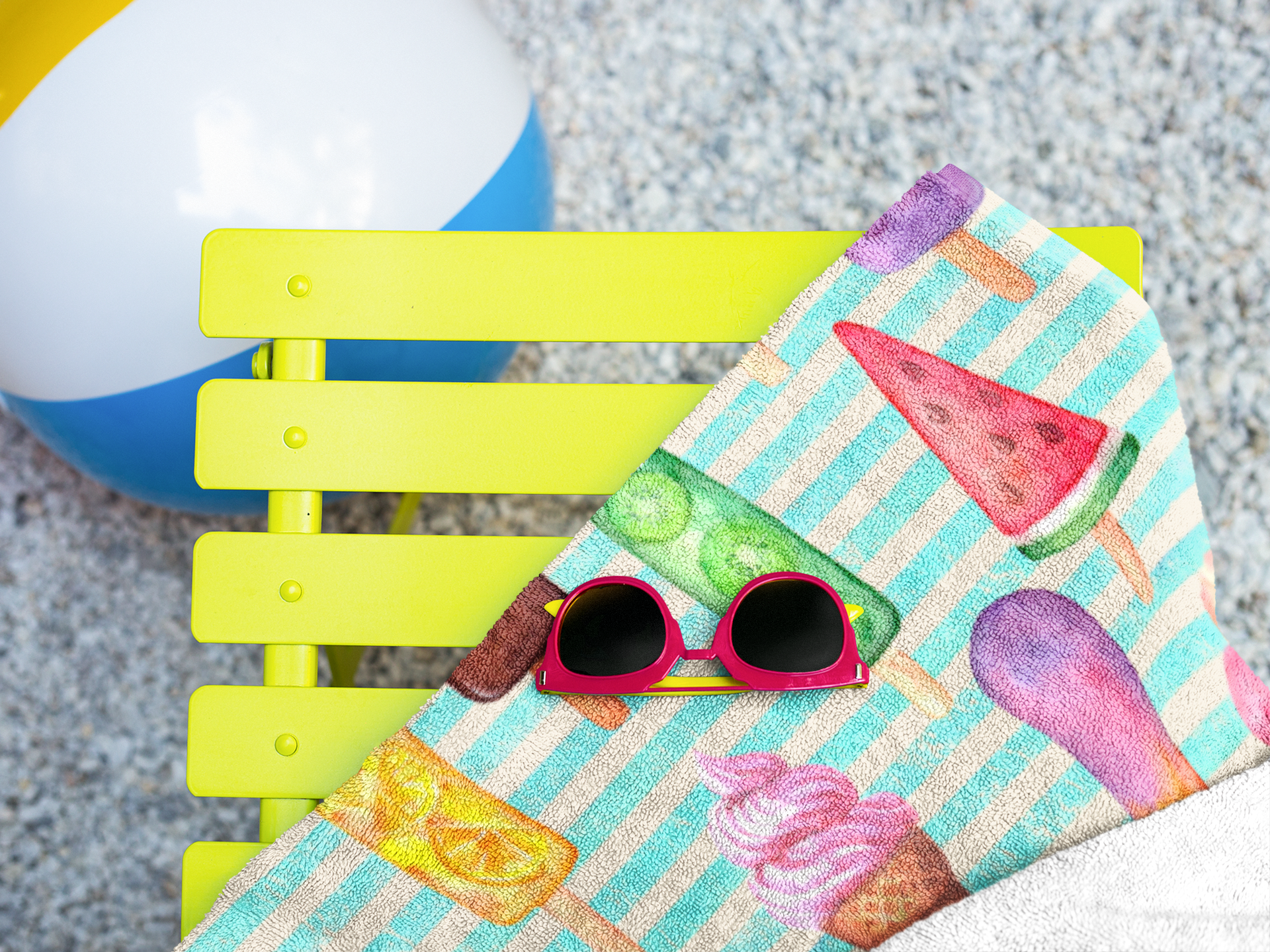 ice cream beach towel