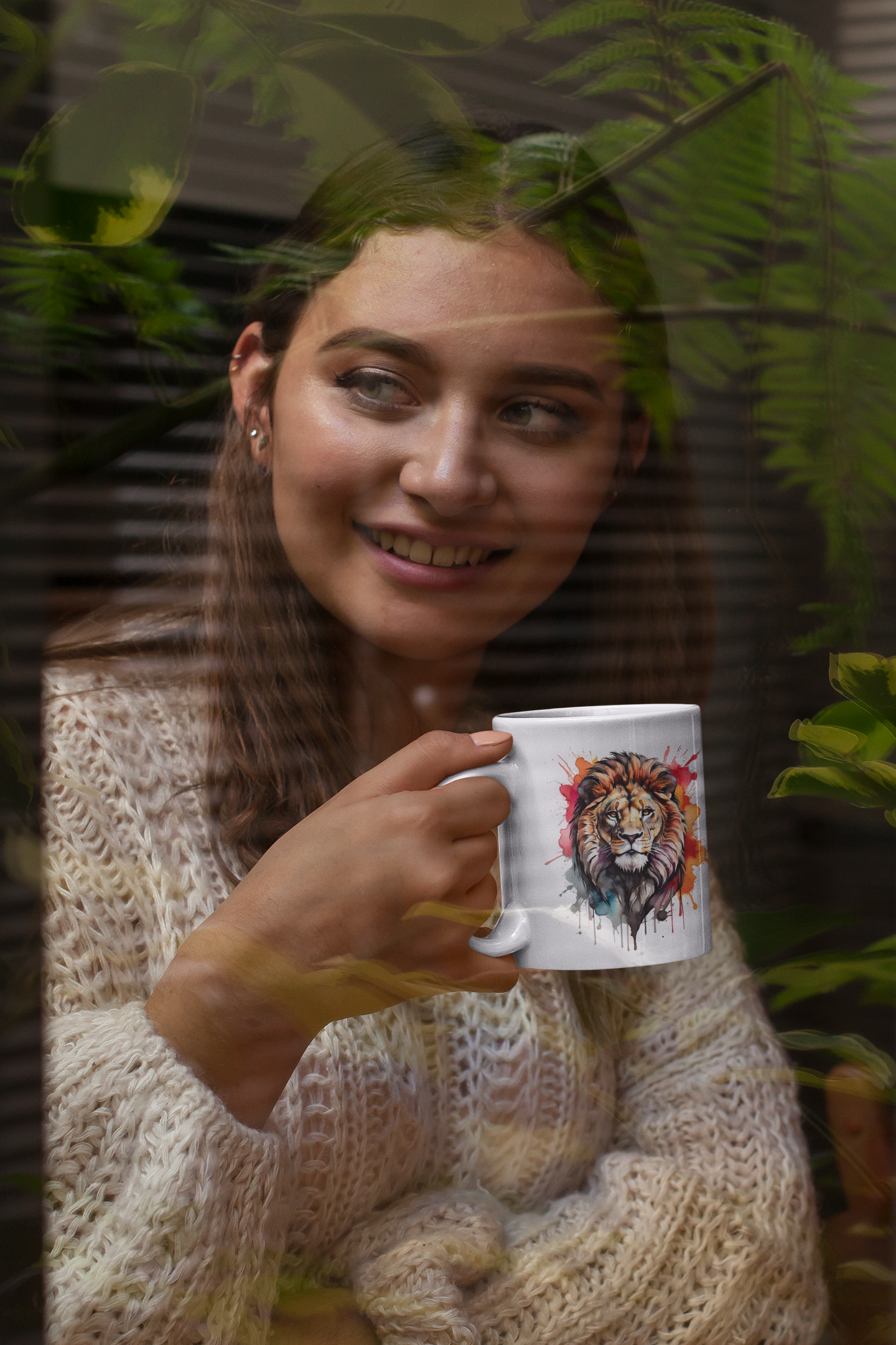Watercolor Lion Magic Mug - Image 2