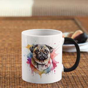 Watercolor Pug Magic Mug