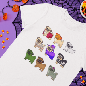 Pugs in Halloween Costumes T-Shirt