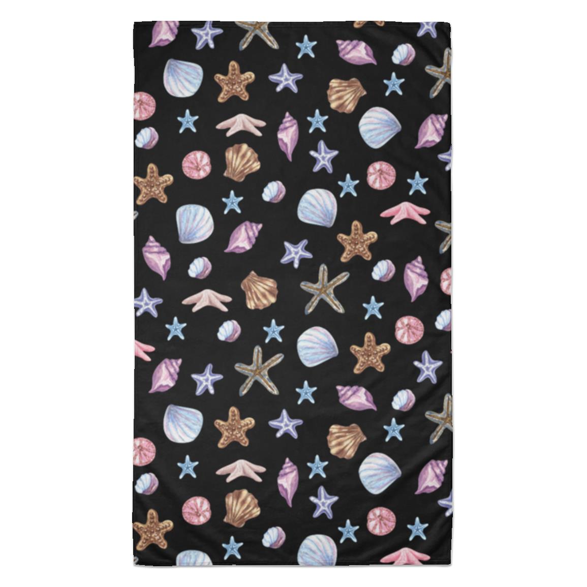 Sea Shell and Stars Beach Towel