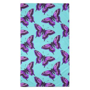 Purple Butterfly Beach Towel