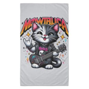Rockstar Cat Beach Towel