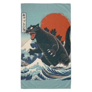 Fierce Catzilla Beach Towel