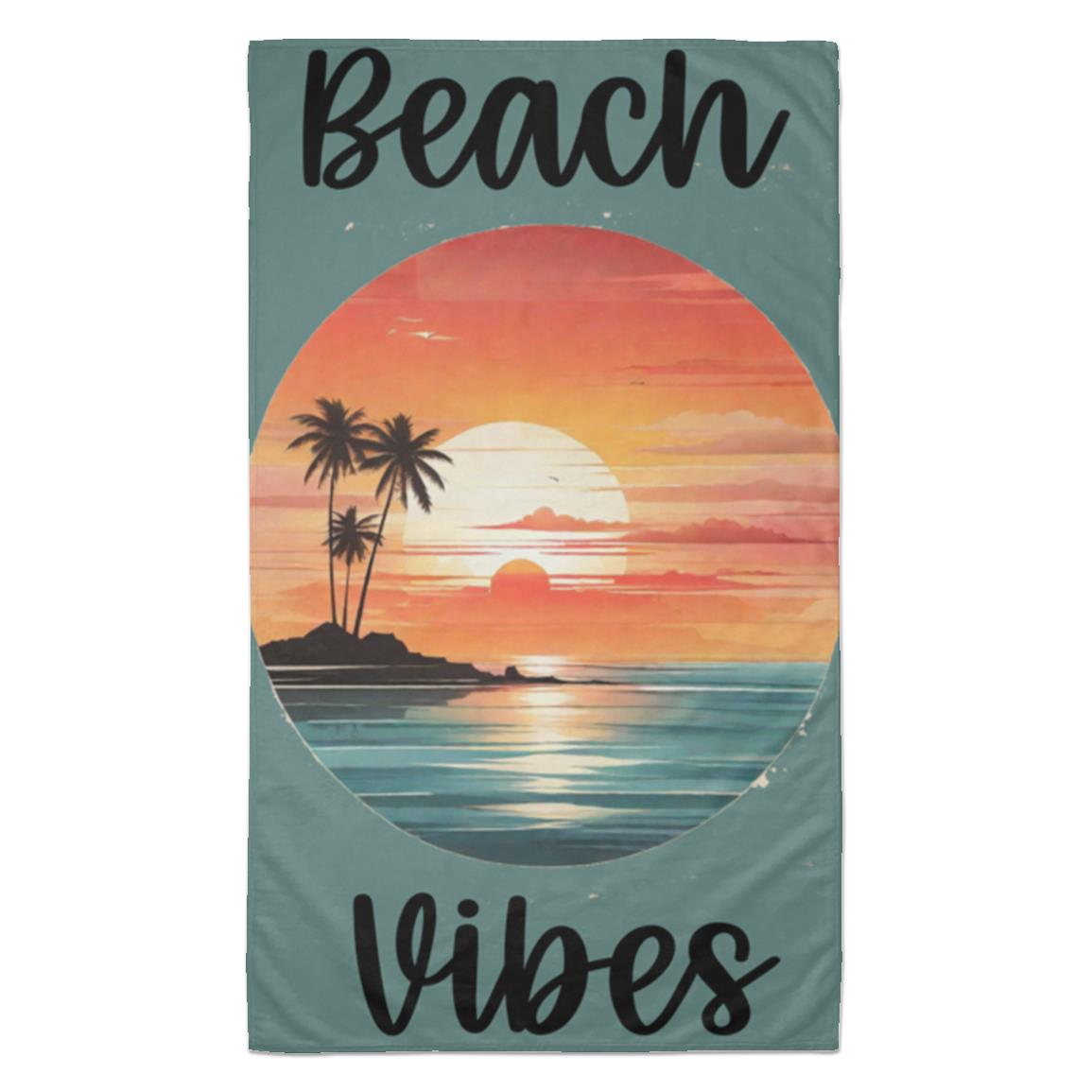 Retro Beach Vibes Beach Towel