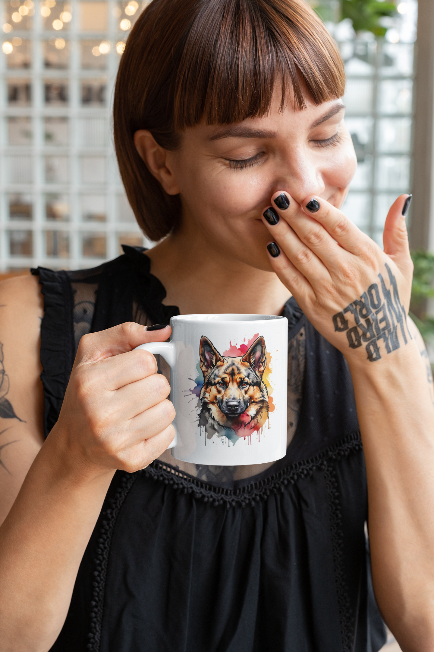Watercolor German Shephard Mug - Image 3