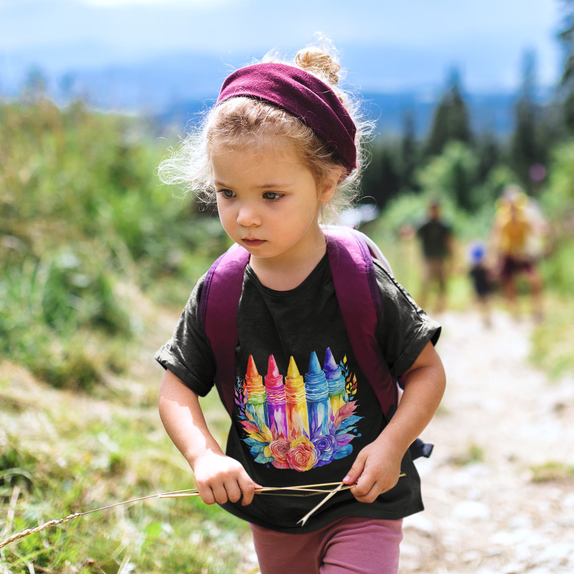 colorful crayons tee