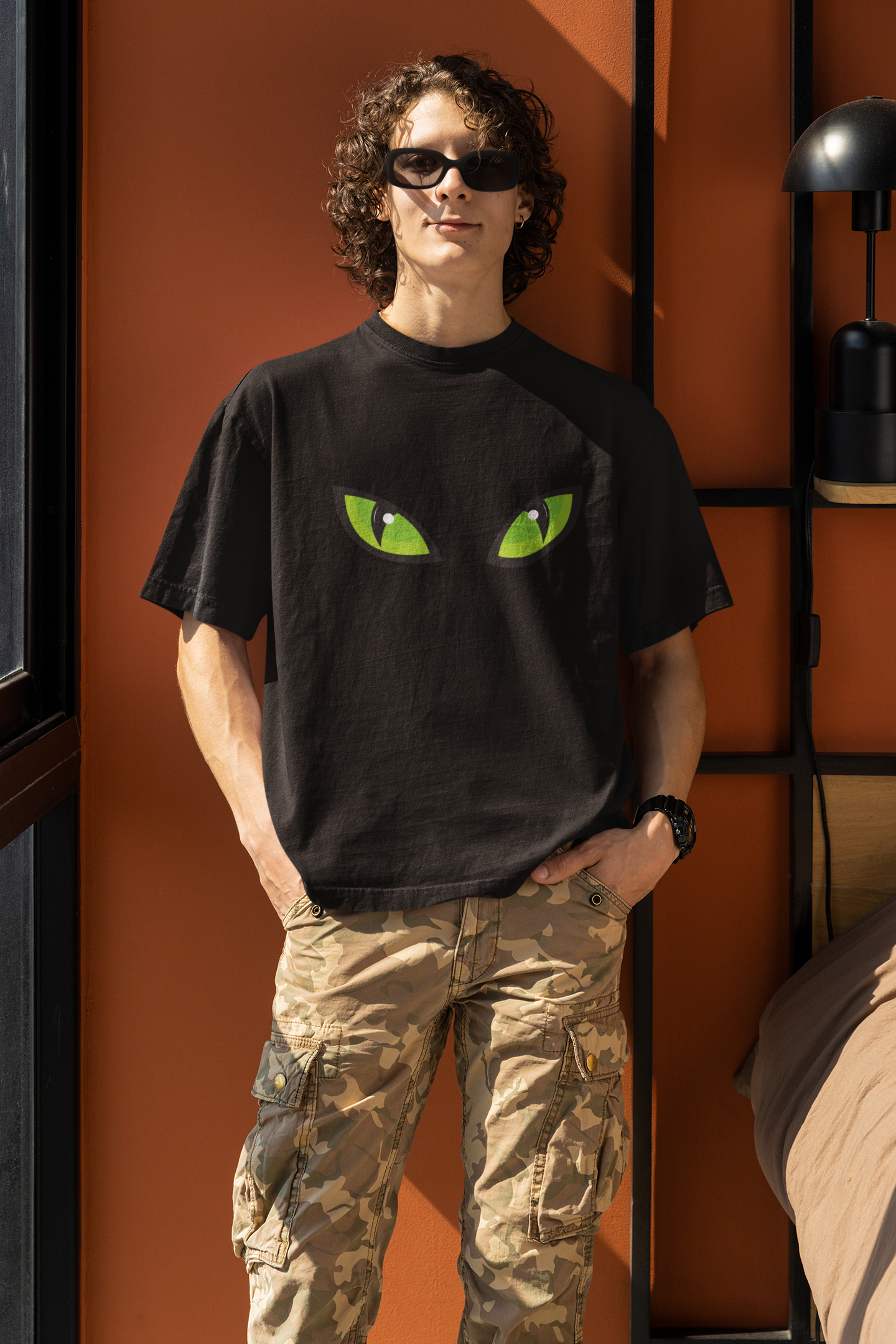 Black Cat Eyes T-Shirt - Image 3