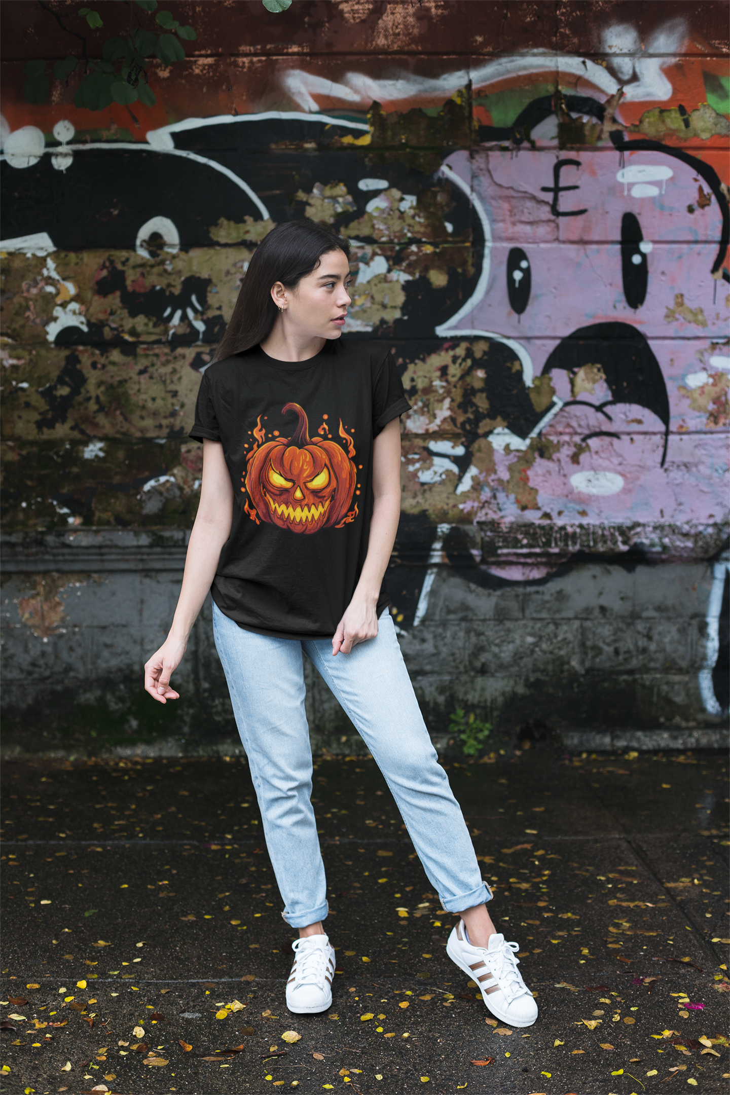 Fiery Jack-o-lantern T-Shirt - Image 2