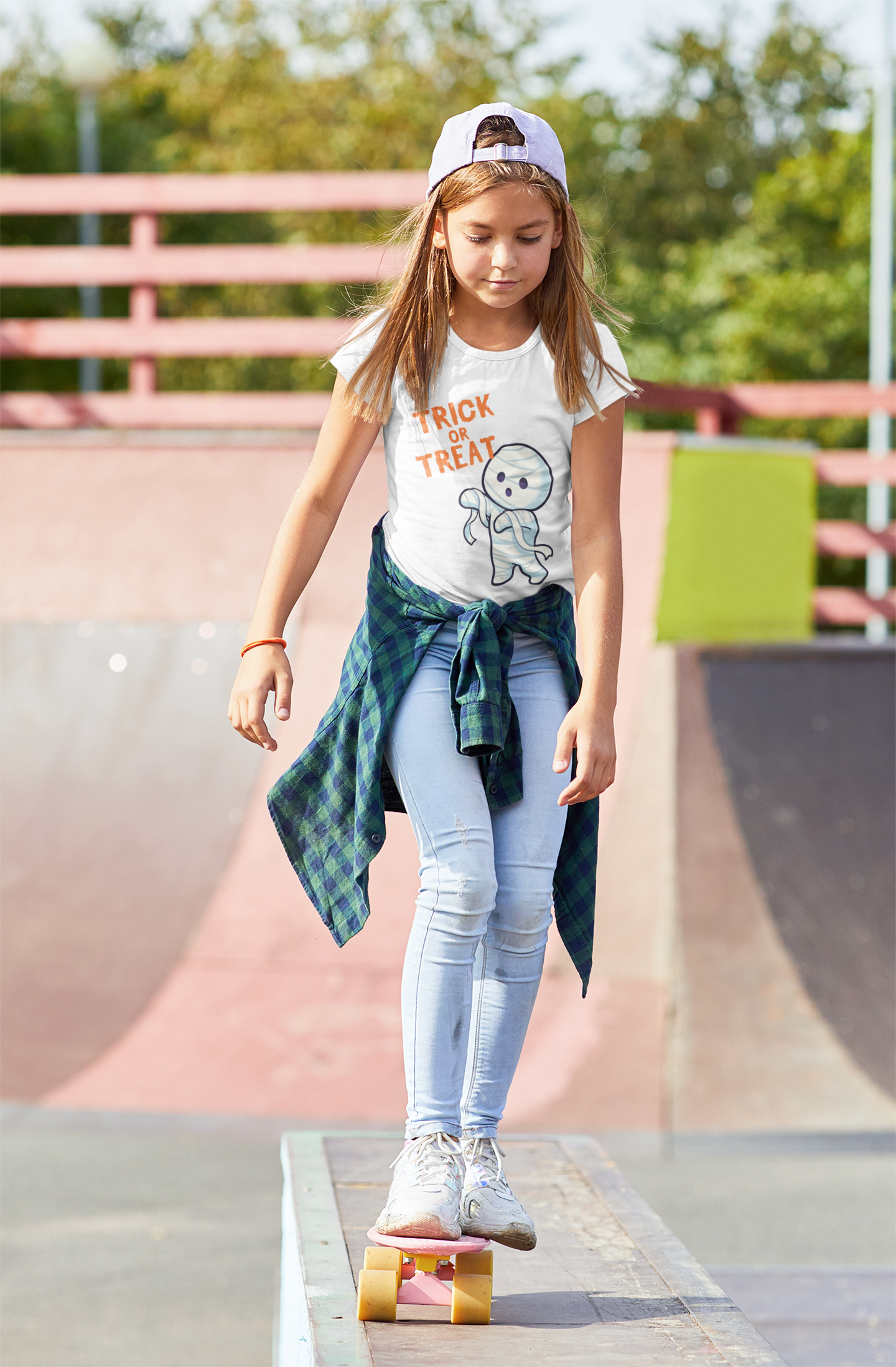 trick or treat ghost tee white