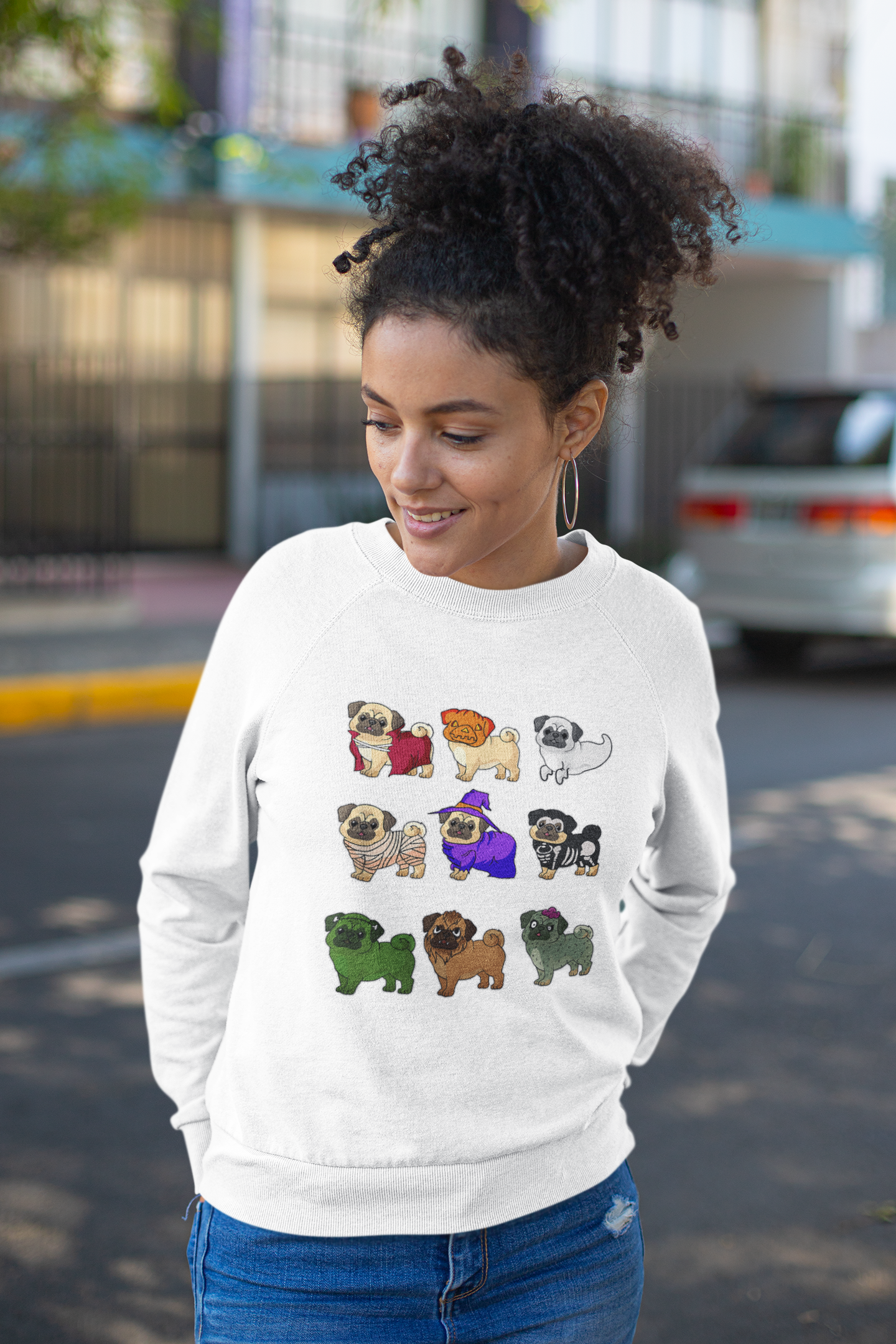 pugs halloween sweatshirt
