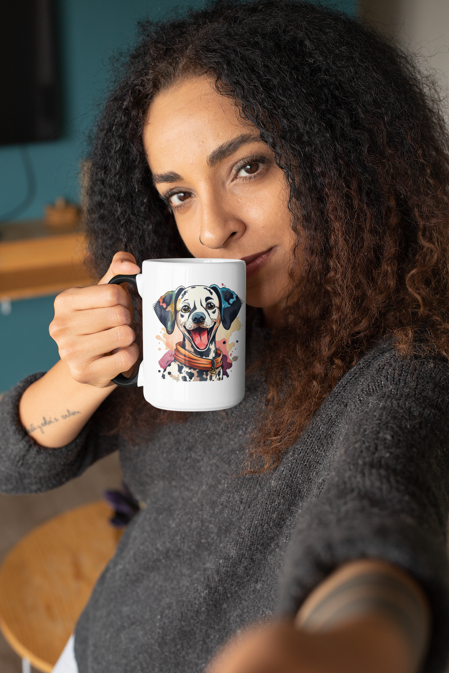 Watercolor Dalmatian Magic Mug - Image 2