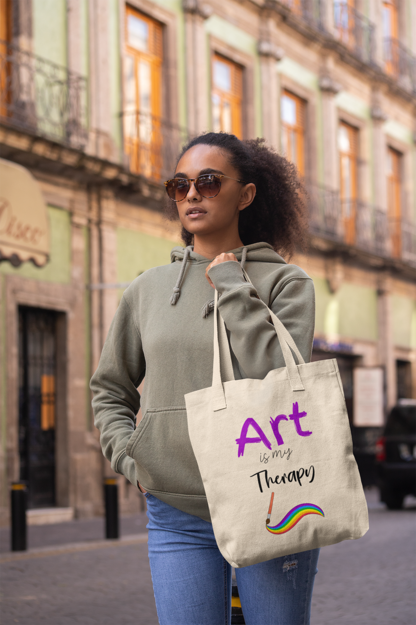 Art is my Therapy Tote Bag - Image 2