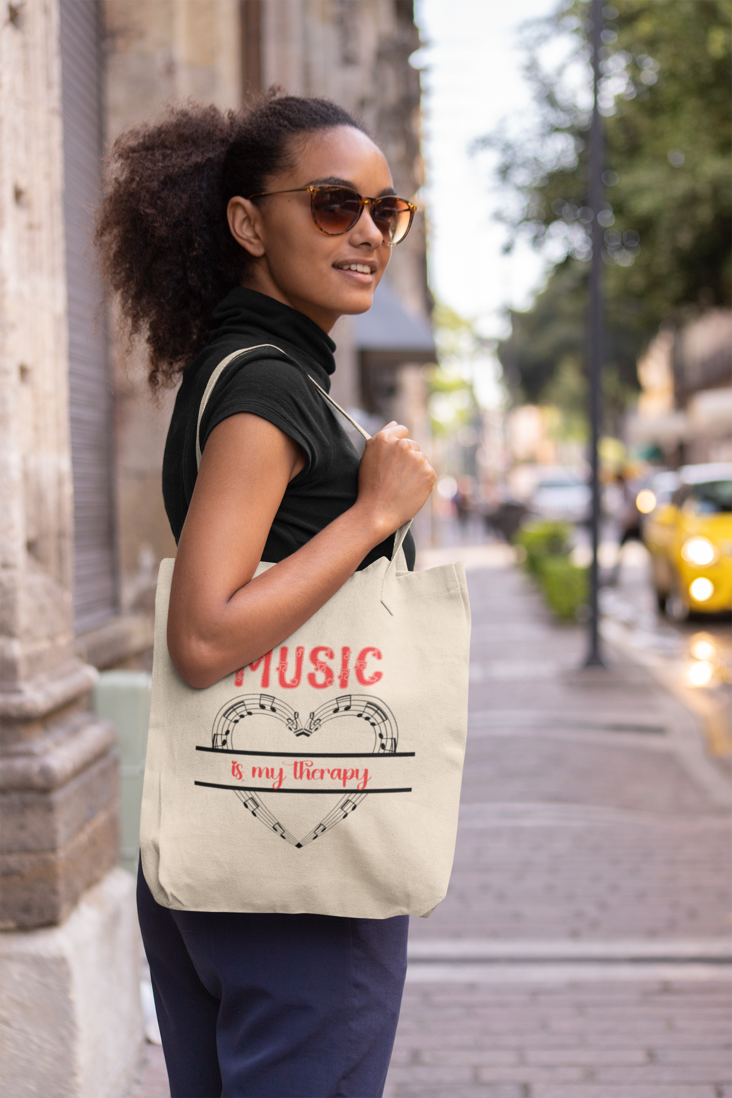 Music is my Therapy Tote Bag - Image 2
