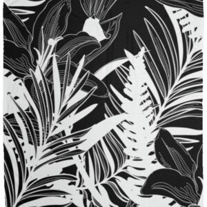 Black Lily Plush Fleece Blanket