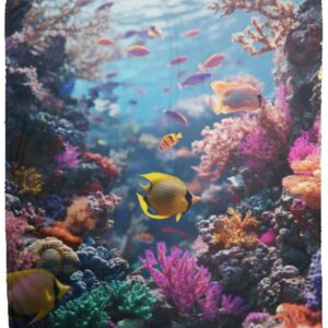 Coral Reef Plush Fleece Blanket