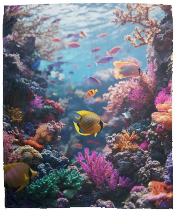 Coral Reef Plush Fleece Blanket