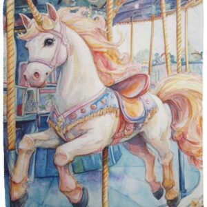 Carousel Unicorn Plush Fleece Blanket