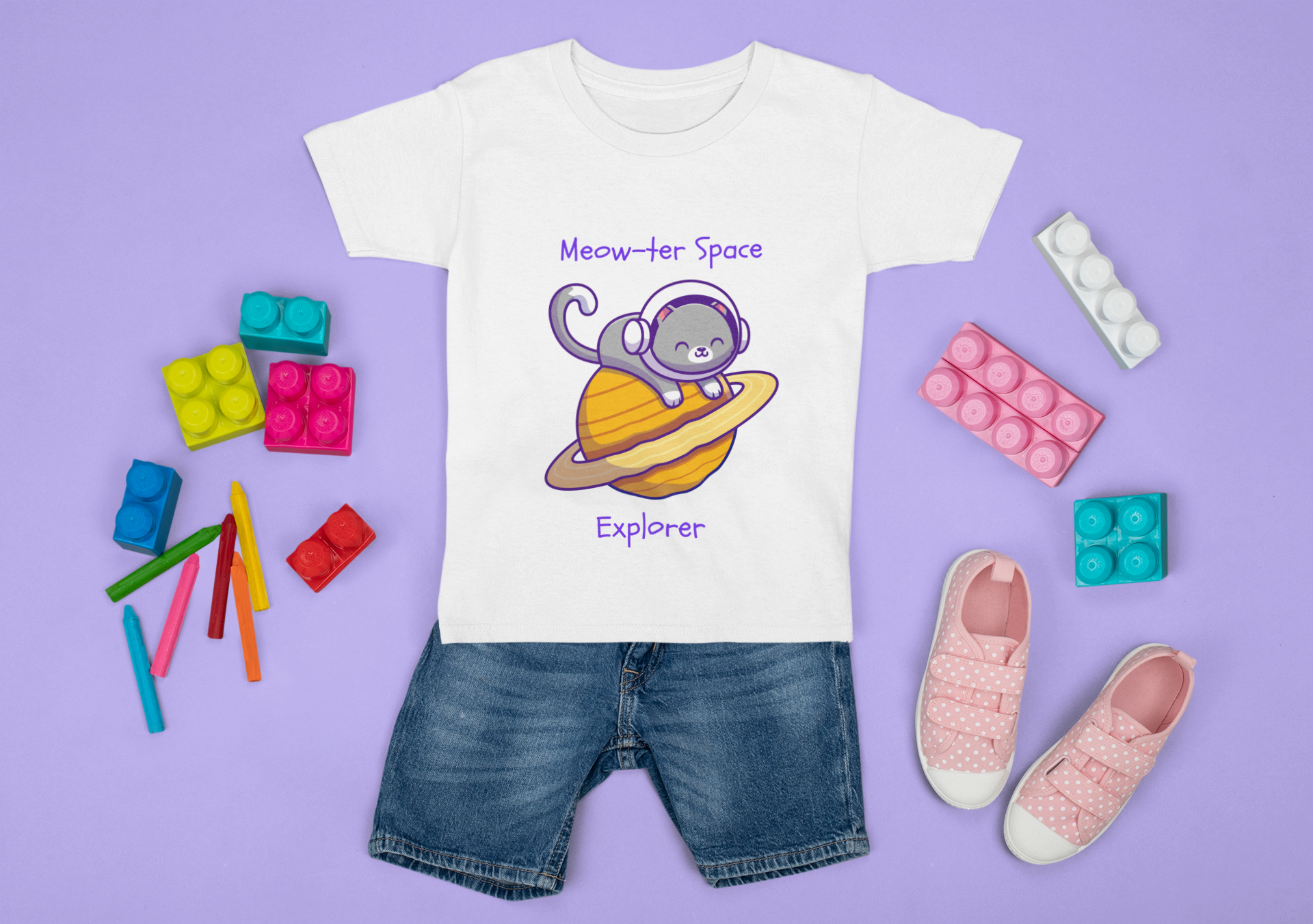 Meow-ter Space Explorer Toddler Tee