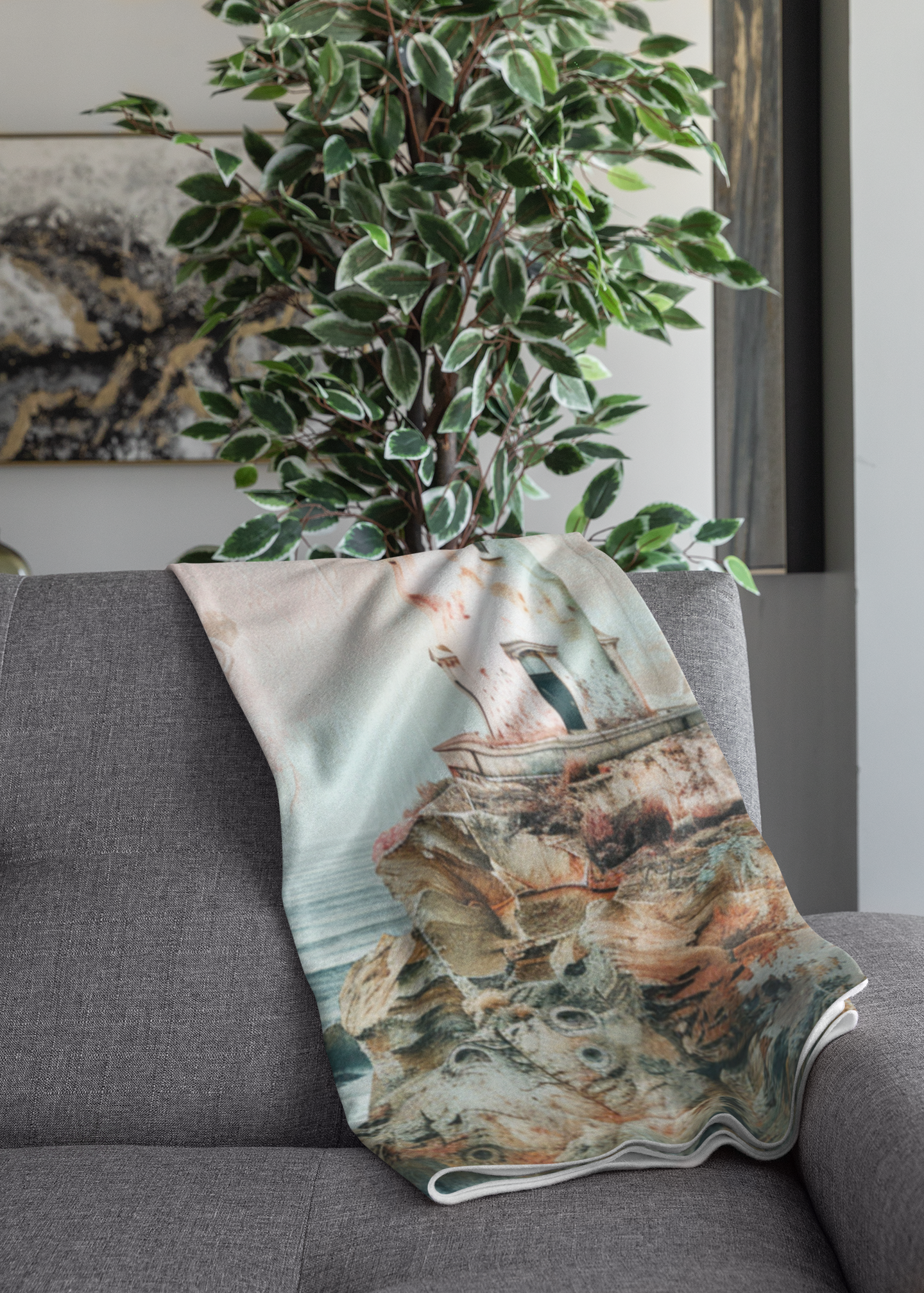 Lighthouse Fleece Blanket - Image 2