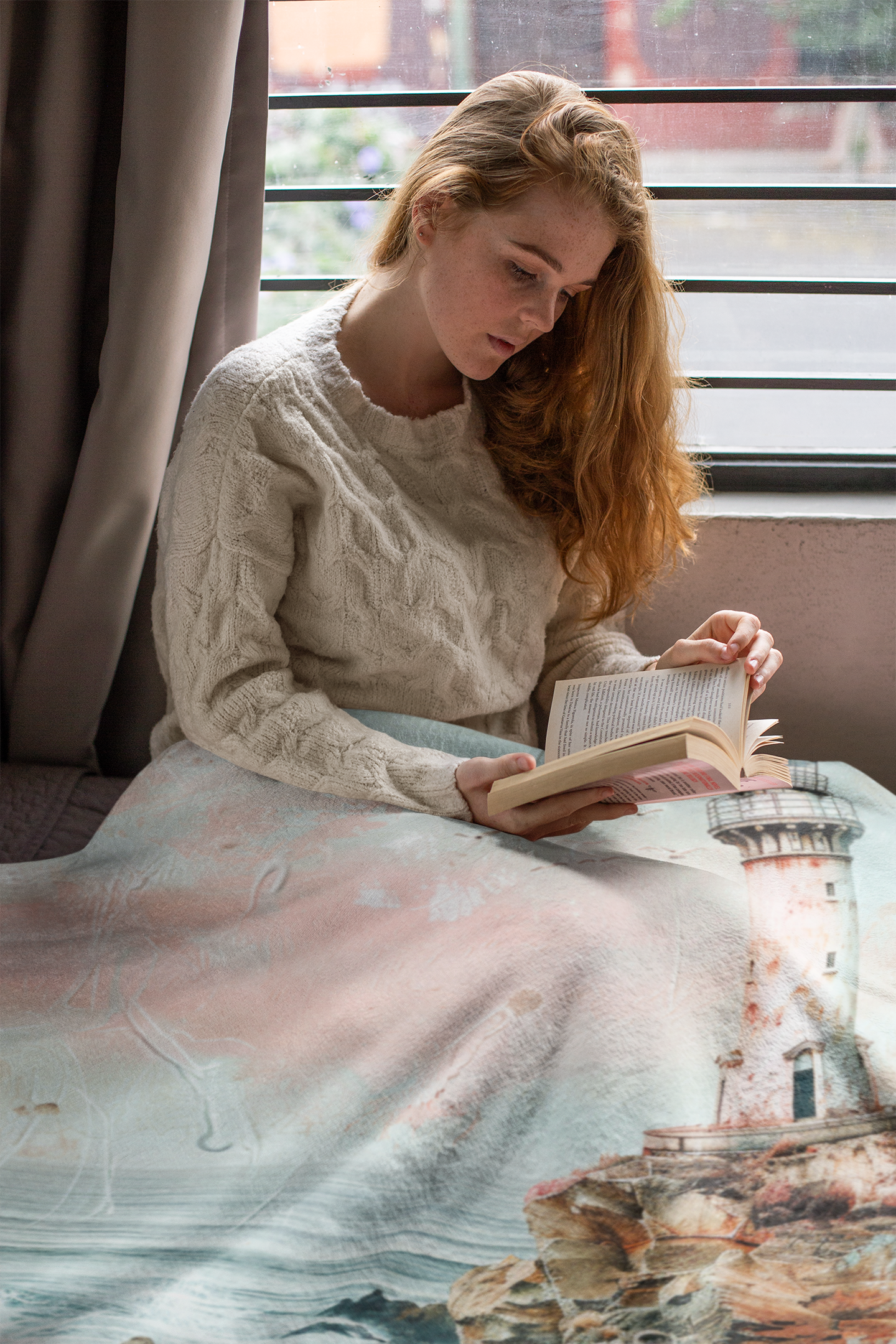 Lighthouse Fleece Blanket - Image 3