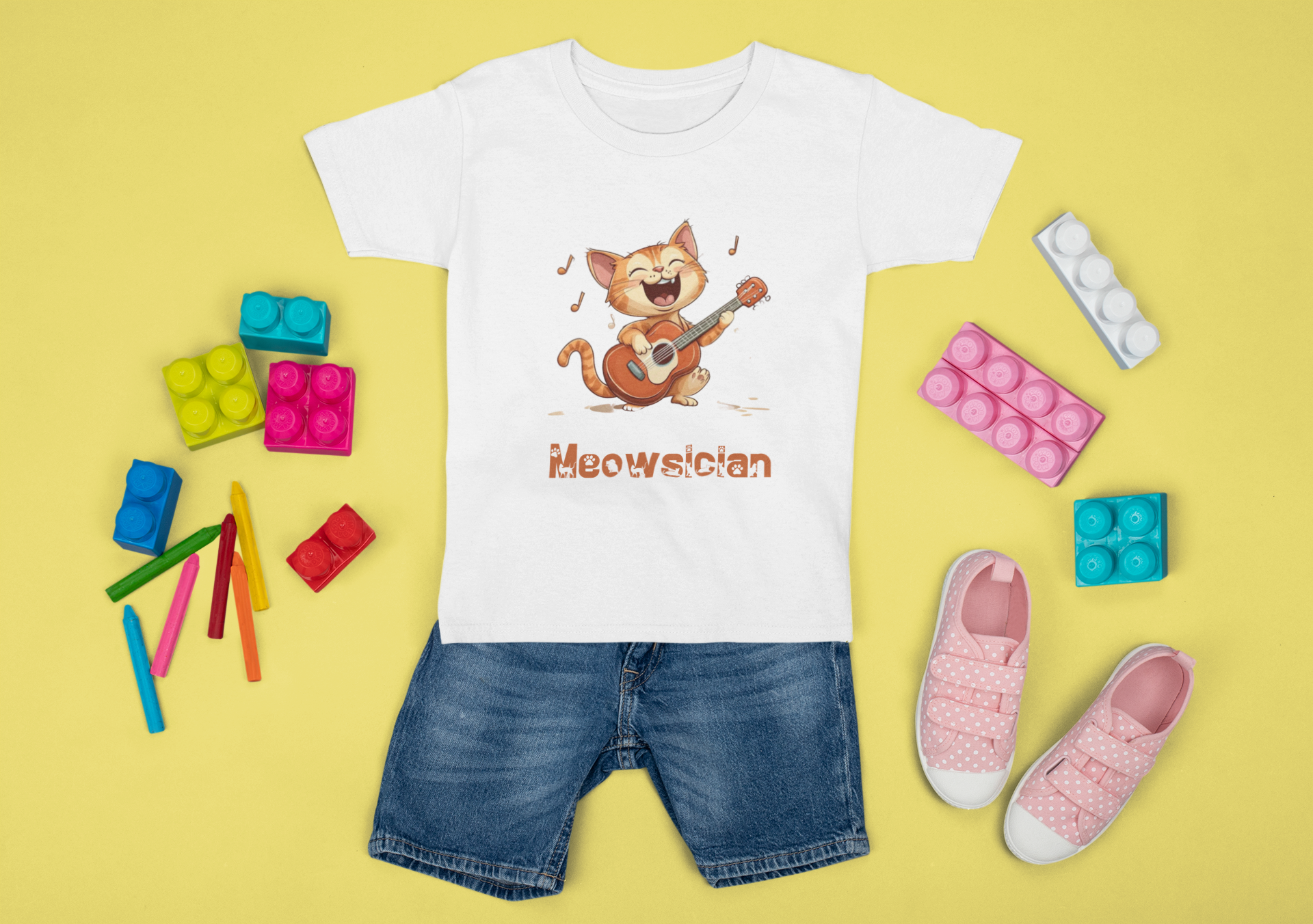Meowsician Toddler Tee