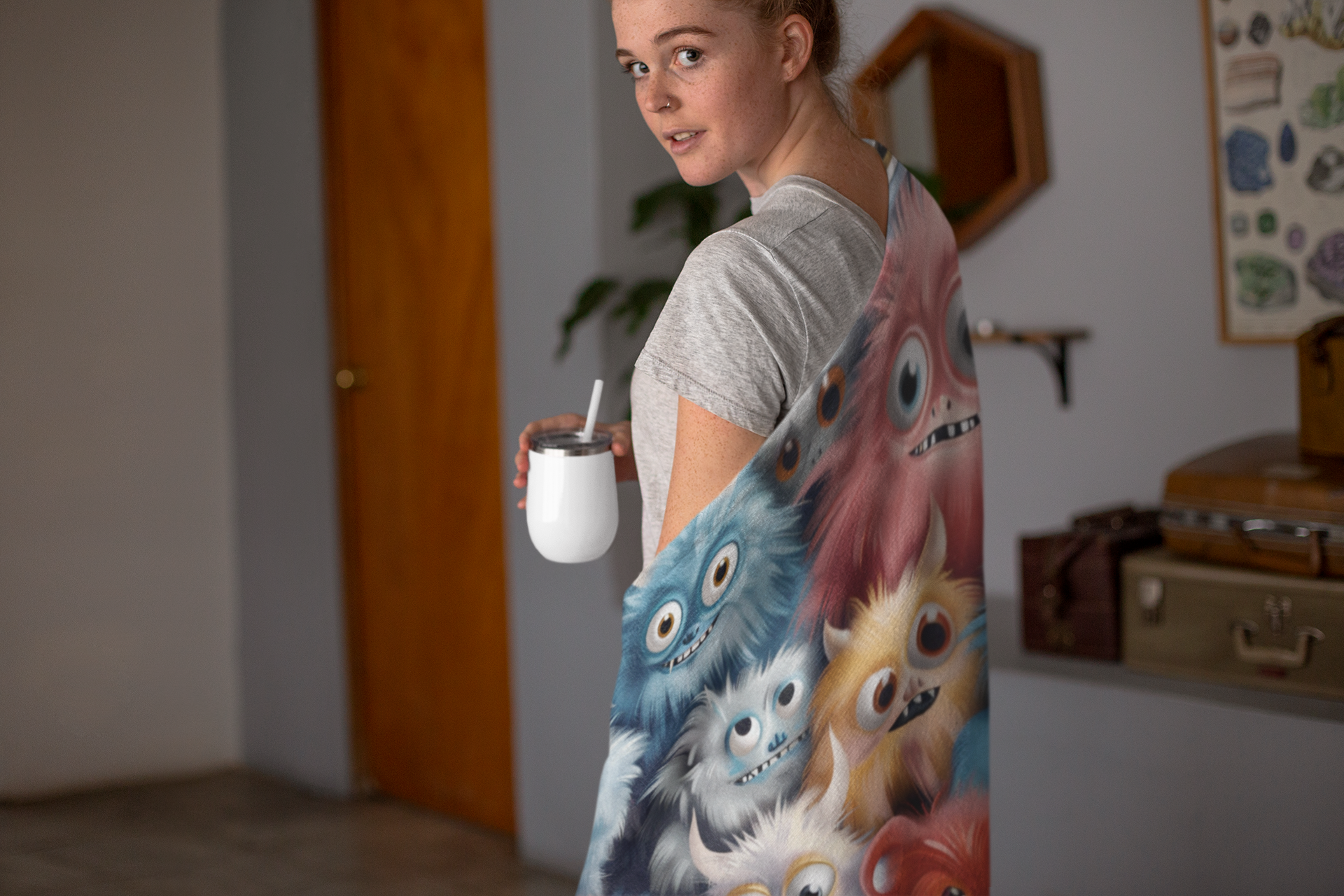 Cuddly Monster Fleece Blanket - Image 2