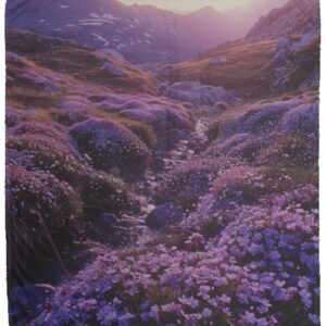 Mountain Field Fleece Blanket