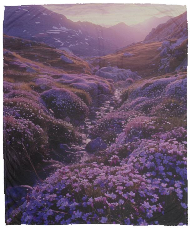Mountain Field Fleece Blanket