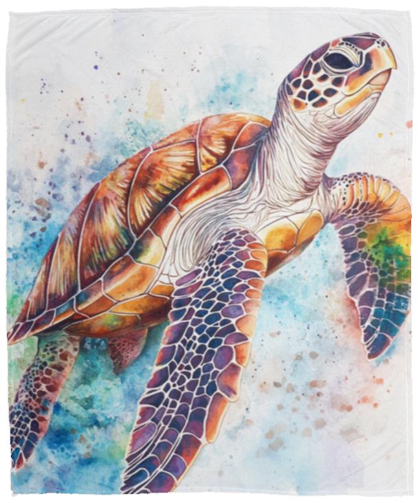 Sea Turtle Fleece Blanket