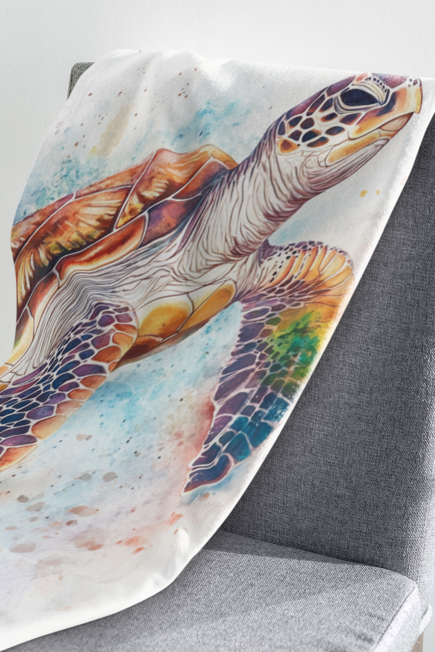 Sea Turtle Fleece Blanket - Image 2