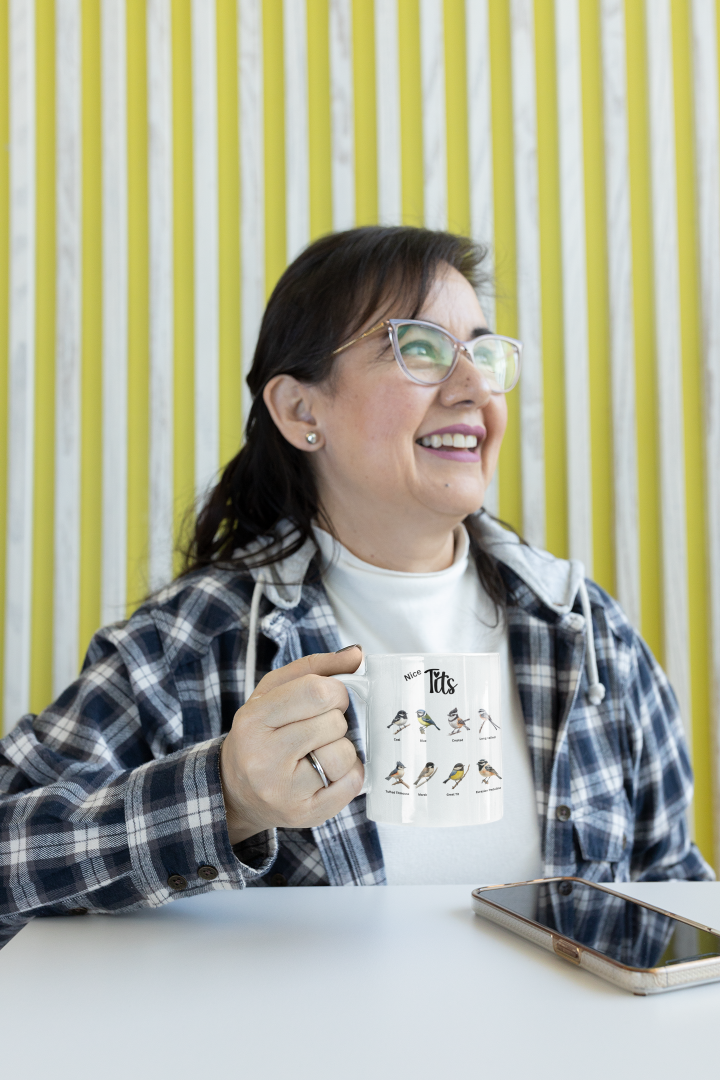 woman holding nice tits coffee mug